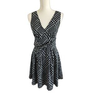 VICTORIAS SECRET Black White Plaid Waist Tie Dress Size 4